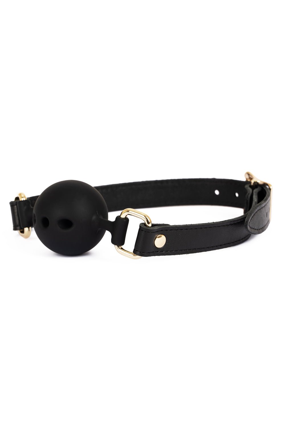 Soft Silicone Mouth Ball Gag. Black - Elinlatex