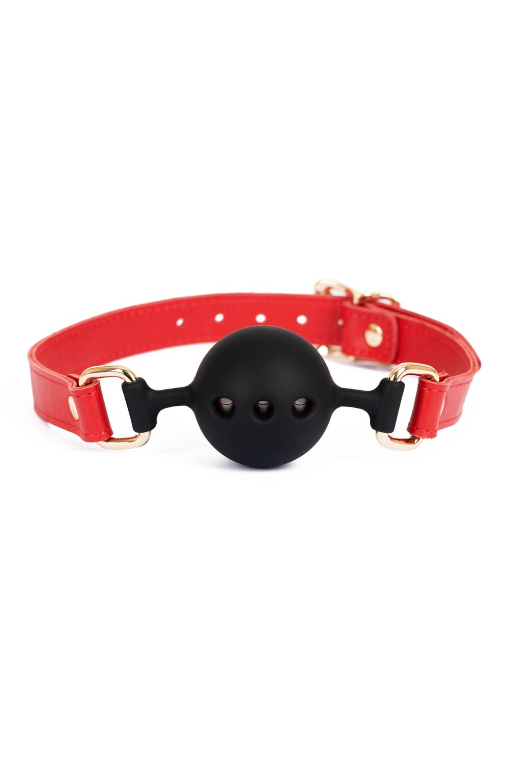 Soft Silicone Mouth Ball Gag. Black - Elinlatex