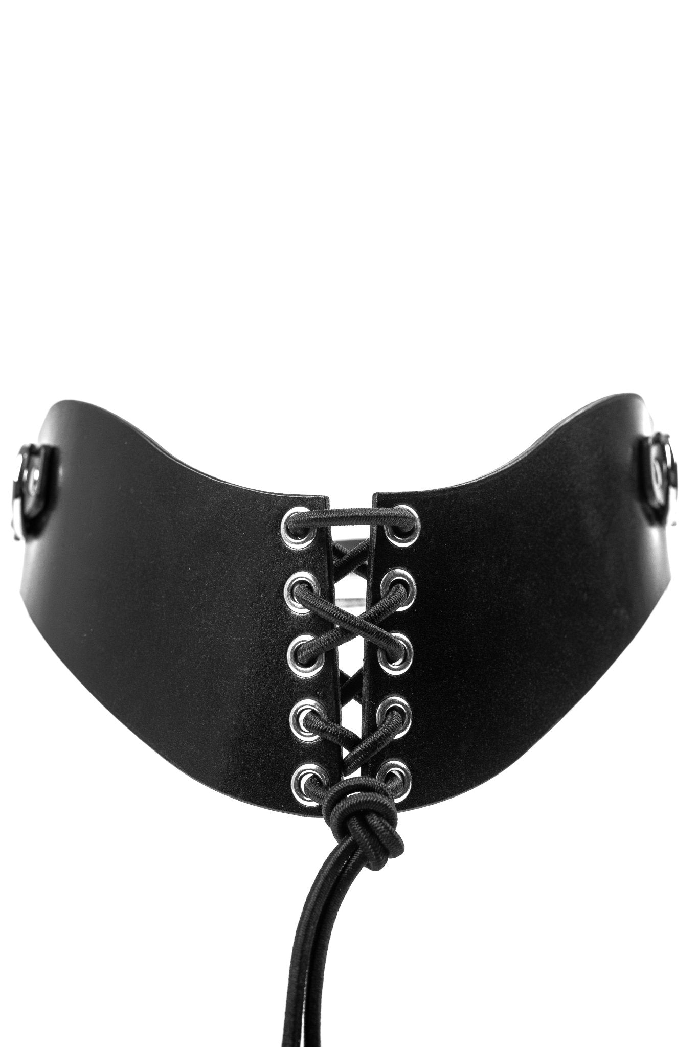 Strap Leather Garthers with Front Lace - Up - Elinlatex