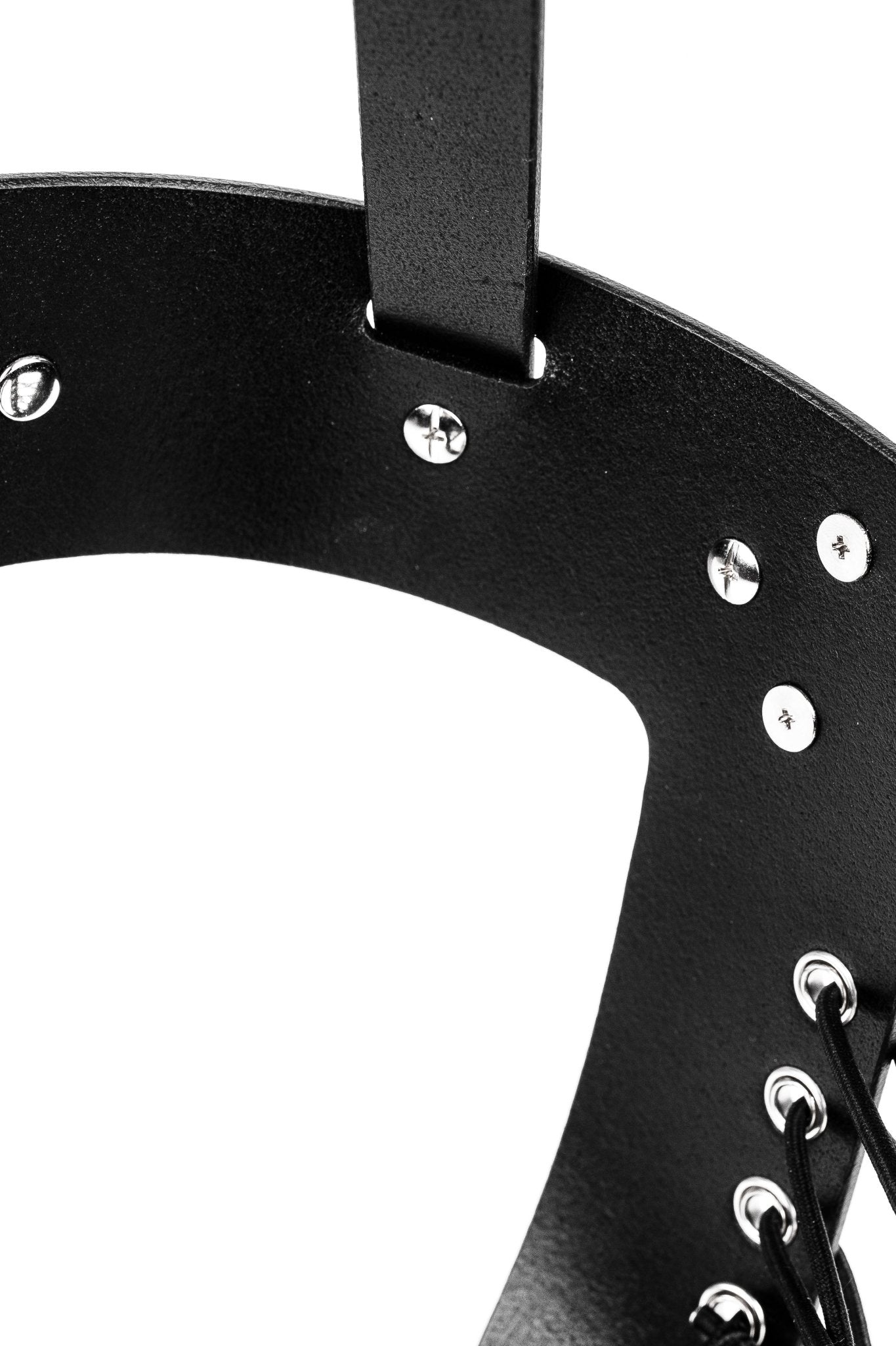 Two - Pieces BDSM Leather Mask - Elinlatex